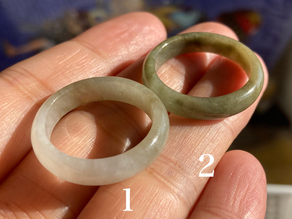 RG23-113 美品 22.0号 ミャンマー産 天然 本翡翠 リング 指輪 硬玉 くりぬき 誕生石 4枚目の画像