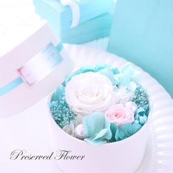 選べるメッセージ｜スイートピンクのキュートなフラワーボックス｜誕生