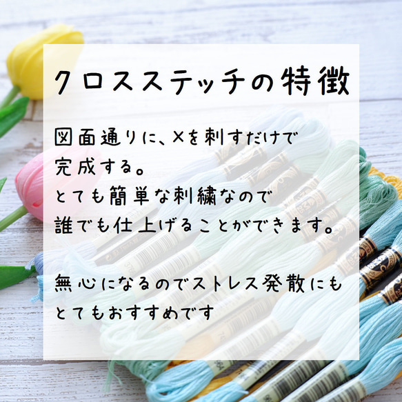 【初心者】クロスステッチ キット 季節を感じるクロスステッチサンプラー 7月夏の海　「イカリとヨット」 6枚目の画像