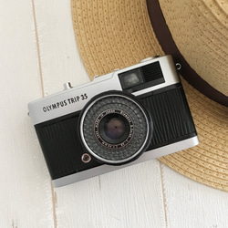 完動品】レトロなフィルムカメラ オリンパスTRIP35 サックス