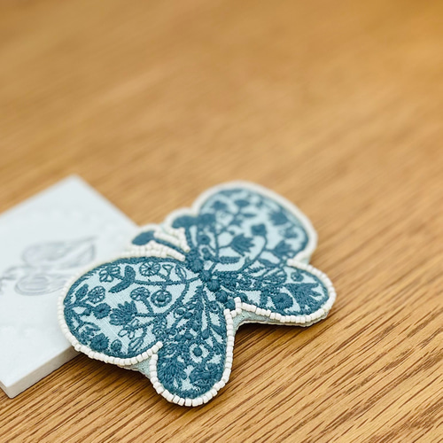 ︎︎◌再販︎︎◌⚮̈ミナペルホネン生地使用⚮̈forest wingブローチ