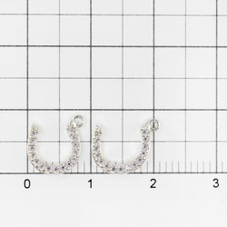 SV925　馬蹄チャーム CZ スターリングシルバー　銀　0020288SVC 　北欧産業㈱ 3枚目の画像