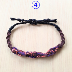 HEMP　ミサンガ　Bracelet　【黒ブレスレット②】 5枚目の画像