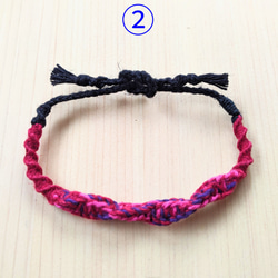 HEMP　ミサンガ　Bracelet　【黒ブレスレット②】 3枚目の画像