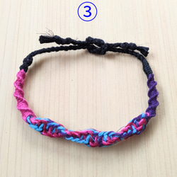 HEMP　ミサンガ　Bracelet　【黒ブレスレット②】 4枚目の画像