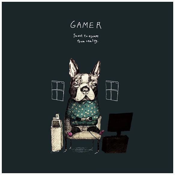 「GAMER」コットンTシャツ/送料込み 5枚目の画像