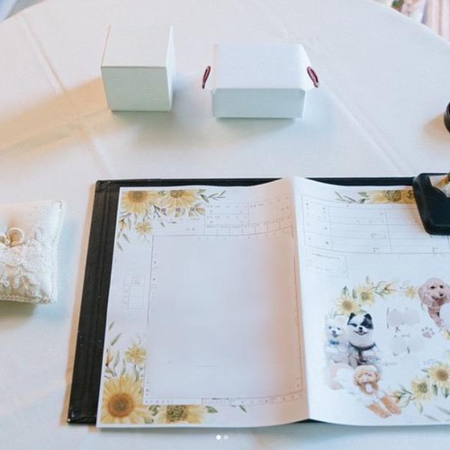 ハンドメイド　オーダー受付ページ　♡ひまわり　わんこ　横長パネル♡ ハンドメイド オーダー受付ページ ♡ひまわり わんこ 横長パネル