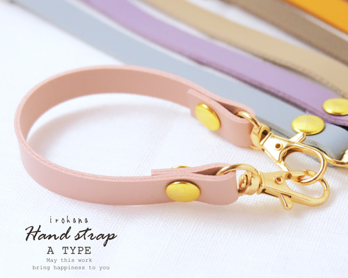 ショートストラップ ゴールド金具 ハンドストラップ 持ち手 合皮