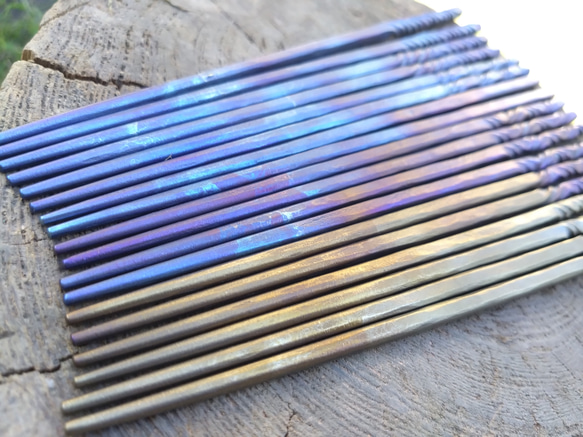 ☆新作多数追加！　一生使える最強の箸を貴方に　鍛造チタン箸「氷晶」 9枚目の画像
