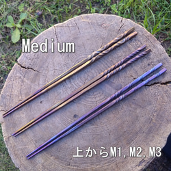 ☆新作多数追加！　一生使える最強の箸を貴方に　鍛造チタン箸「氷晶」 2枚目の画像