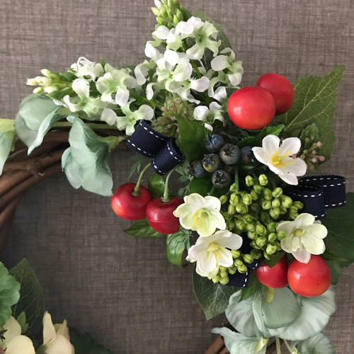 №32リースウェルカムスペースフラワーアーティフィシャル