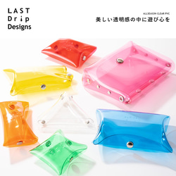 全11色 ナスカン ショートストラップ キーホルダー クリア 透明 彩り添えるPVC acp pst Creema店 7枚目の画像