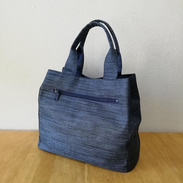 マチを寄せるためのストラップ付バッグ　アクア　AQA-001 7枚目の画像