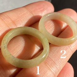 RG23-115 美品 20.5号 ミャンマー産 天然 本翡翠 リング 指輪 硬玉 くりぬき 誕生石 7枚目の画像