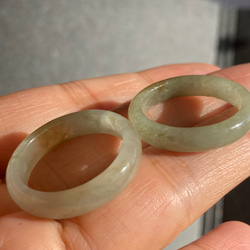 RG23-115 美品 20.5号 ミャンマー産 天然 本翡翠 リング 指輪 硬玉 くりぬき 誕生石 14枚目の画像