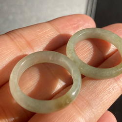 RG23-115 美品 20.5号 ミャンマー産 天然 本翡翠 リング 指輪 硬玉 くりぬき 誕生石 10枚目の画像