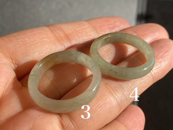 RG23-115 美品 20.5号 ミャンマー産 天然 本翡翠 リング 指輪 硬玉 くりぬき 誕生石 15枚目の画像