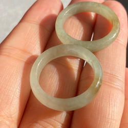 RG23-115 美品 20.5号 ミャンマー産 天然 本翡翠 リング 指輪 硬玉 くりぬき 誕生石 11枚目の画像