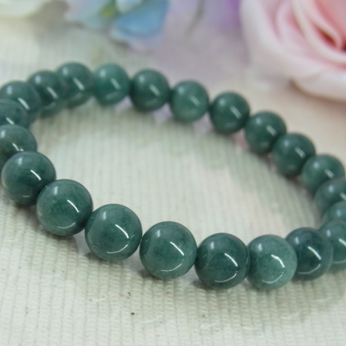 個性的❣️天然本翡翠　色合い藍紫色味の長寿龟殻ブレスレット Amazon | [Agst-chi] シンプル 藍水 翡翠 パワーストーン