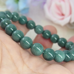 ビルマ産 本翡翠◆奇跡の石 濃厚系 モスグリーン お守り お洒落 ひすい シック パワー・ストーン 天然石ブレスF27① 14枚目の画像