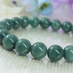 ビルマ産 本翡翠◆奇跡の石 濃厚系 モスグリーン お守り お洒落 ひすい シック パワー・ストーン 天然石ブレスF27① 2枚目の画像