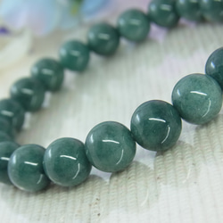 ビルマ産 本翡翠◆奇跡の石 濃厚系 モスグリーン お守り お洒落 ひすい シック パワー・ストーン 天然石ブレスF27① 3枚目の画像