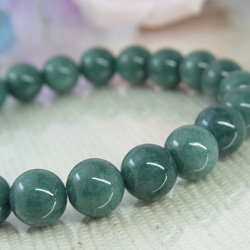ビルマ産 本翡翠◆奇跡の石 濃厚系 モスグリーン お守り お洒落 ひすい シック パワー・ストーン 天然石ブレスF27① 7枚目の画像