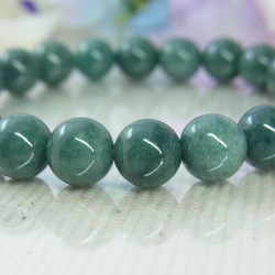 ビルマ産 本翡翠◆奇跡の石 濃厚系 モスグリーン お守り お洒落 ひすい シック パワー・ストーン 天然石ブレスF27① 5枚目の画像