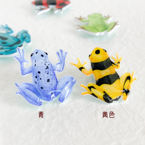カエルのマグネットブローチorカエルピンバッジ ピンバッチ
