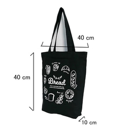 【 A4対応 】オリジナルキャンバストートバッグ（Bread）／通勤通学バッグ カジュアル 11枚目の画像