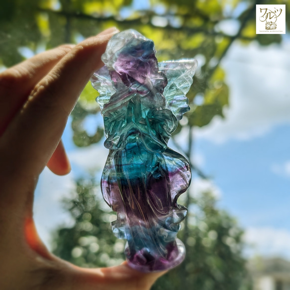 フローライトの天使 L【浙江省産】 天然石 ワルツ 通販 11856950