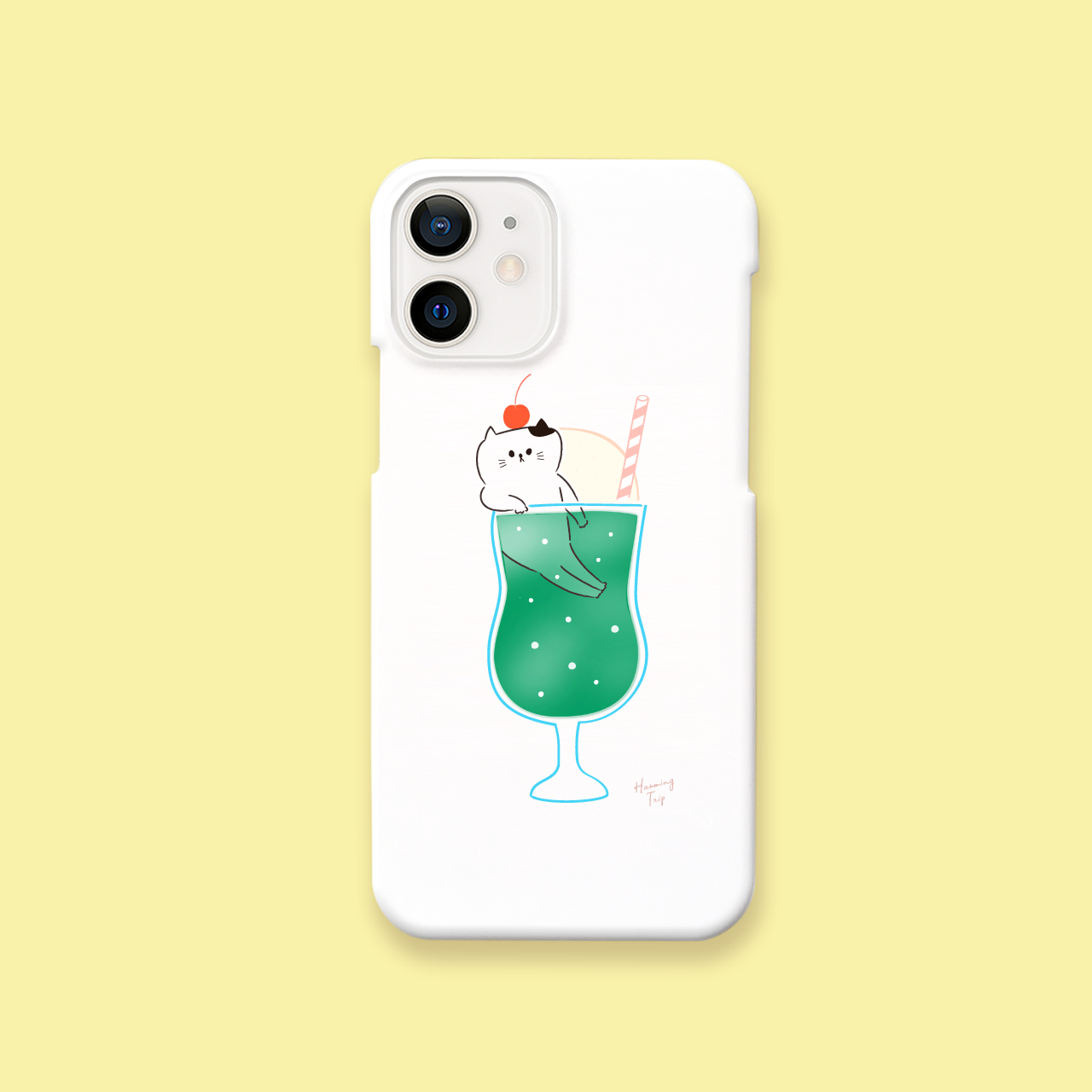 クリームソーダねこ スマホケース iPhoneケース・カバー