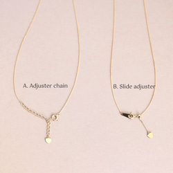 Love letter Necklace K10 / K18 ネームネックレス ダイヤモンド / 誕生石 セミオーダー 4枚目の画像