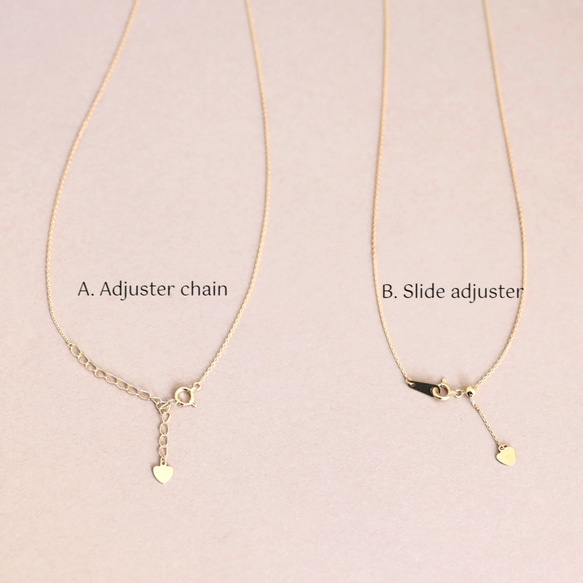 Love letter Necklace K10 / K18 ネームネックレス ダイヤモンド / 誕生石 セミオーダー 4枚目の画像