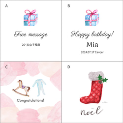 Love letter Necklace K10 / K18 ネームネックレス ダイヤモンド / 誕生石 セミオーダー 7枚目の画像