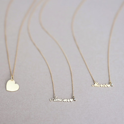 Love letter Necklace K10 / K18 ネームネックレス ダイヤモンド / 誕生石 セミオーダー 2枚目の画像
