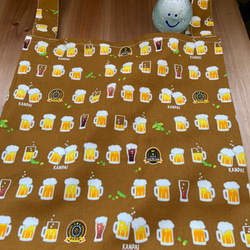カラー変更❗️父の日にピッタリ❗️マチたっぷり‼️ コンビニ袋　ビール柄　お弁当サイズの平置きタイプ 7枚目の画像