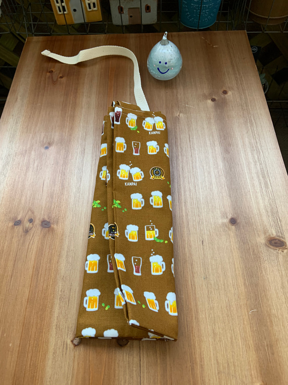 カラー変更❗️父の日にピッタリ❗️マチたっぷり‼️ コンビニ袋　ビール柄　お弁当サイズの平置きタイプ 13枚目の画像