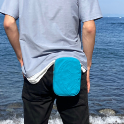 手ぶらで海へ。海亀ぽっけ コバルトブルー＊手ぶら愛好家専用拡張ポケット Cobalt Blue 1枚目の画像