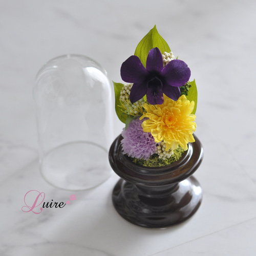 仏花ガラスドーム中対ことね菊 仏花ガラスドーム中対ことね菊 - メルカリ