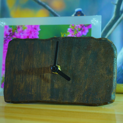 木製の掛け時計(ウォールナット) 1枚目の画像