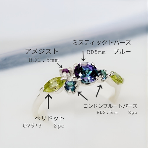 ◇天然石＊紫陽花＊ミスティックトパーズ＊ロンドンブルートパーズ