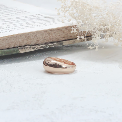 K18✨シンプル✨甲丸リング✨8.5号UP✨至ってシンプルデーリーリング