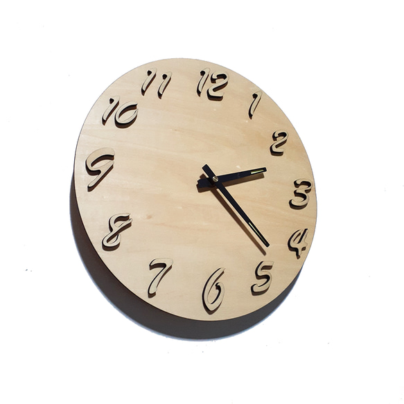手作り木製創作時計【シンプル-デジタルサークル】 1枚目の画像