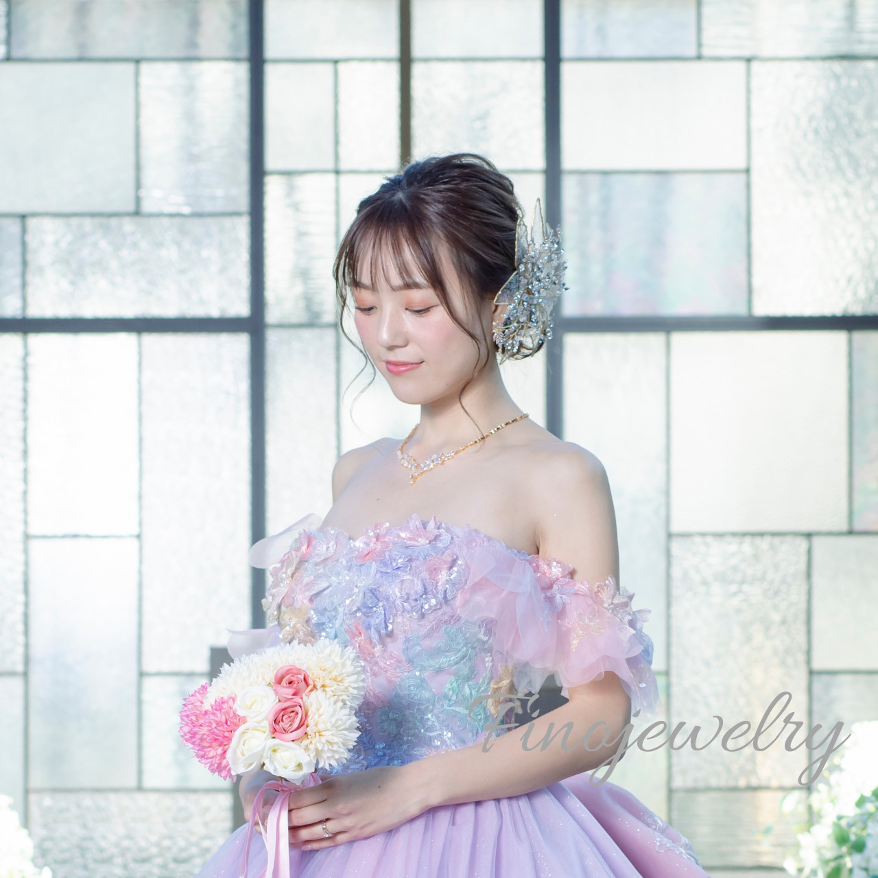 大人気【動画あり 送無 SpecialBox付】お花 #ヘッドドレス ゴールド #Wedding #Tiara #Hea