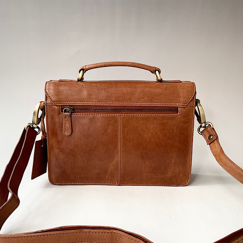 英国デザイン Miniサッチェル ゴールデンタン ショルダーバッグ