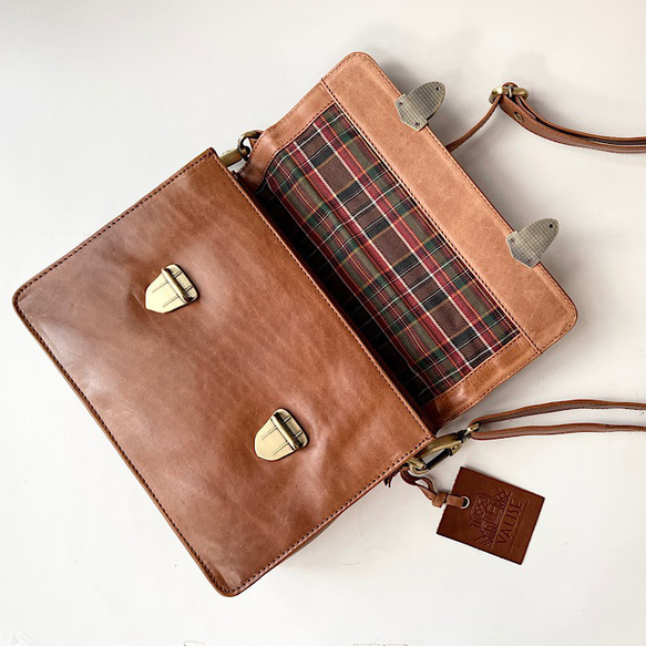 英国デザイン牛革かばんValise ミニサッチェルバッグ ゴールデンタン バリス