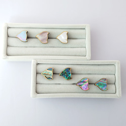 千鳥螺鈿 漆ピンブローチ アワビ系 13枚目の画像