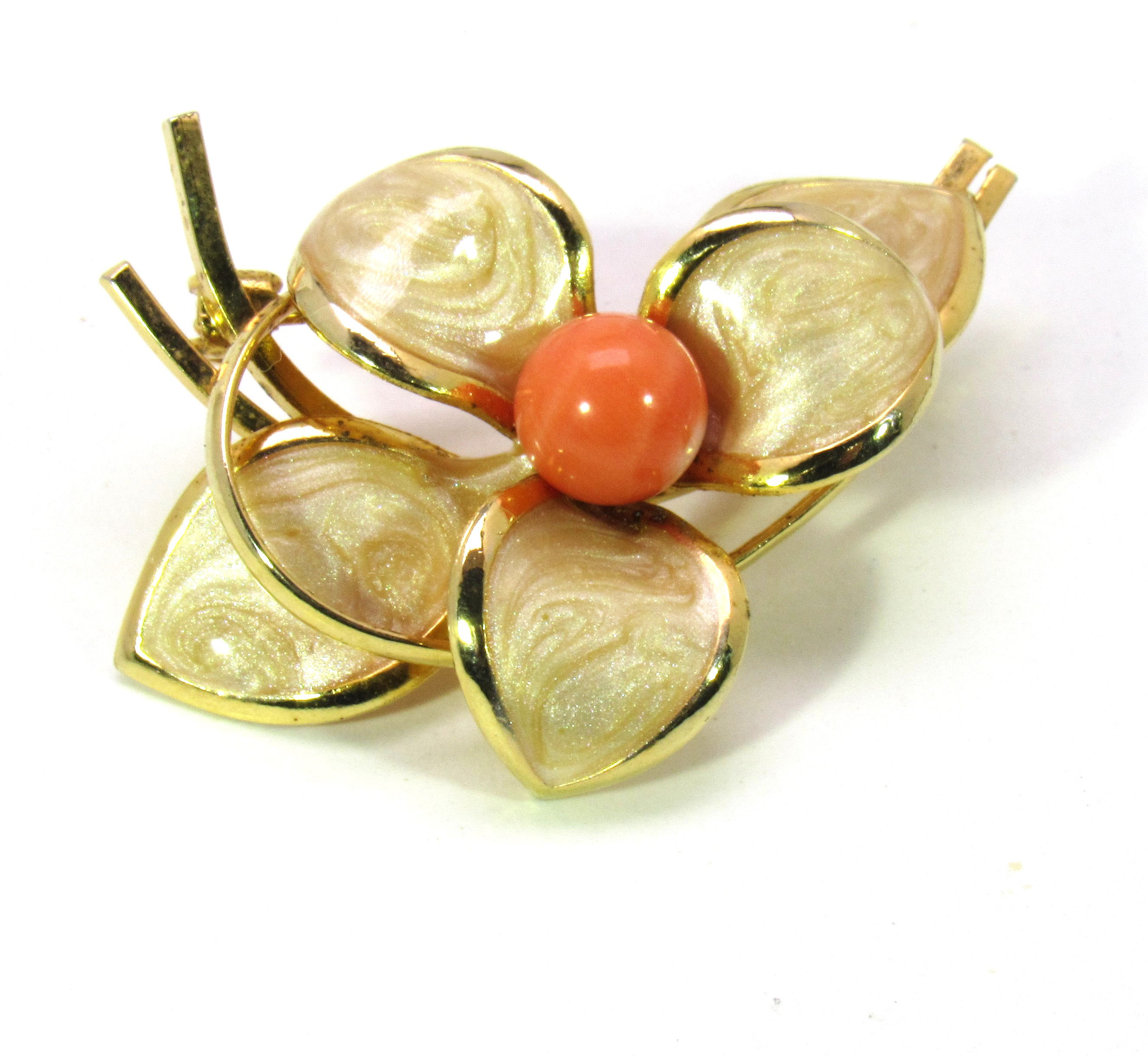 宝石珊瑚   さんご　レディース　アクセサリ－・ジュエリー　ブローチ　 IMG－0800