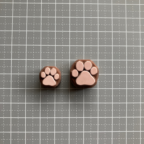 親子サイズがかわいい♡肉球の消しゴムはんこ(2つセット) はんこ